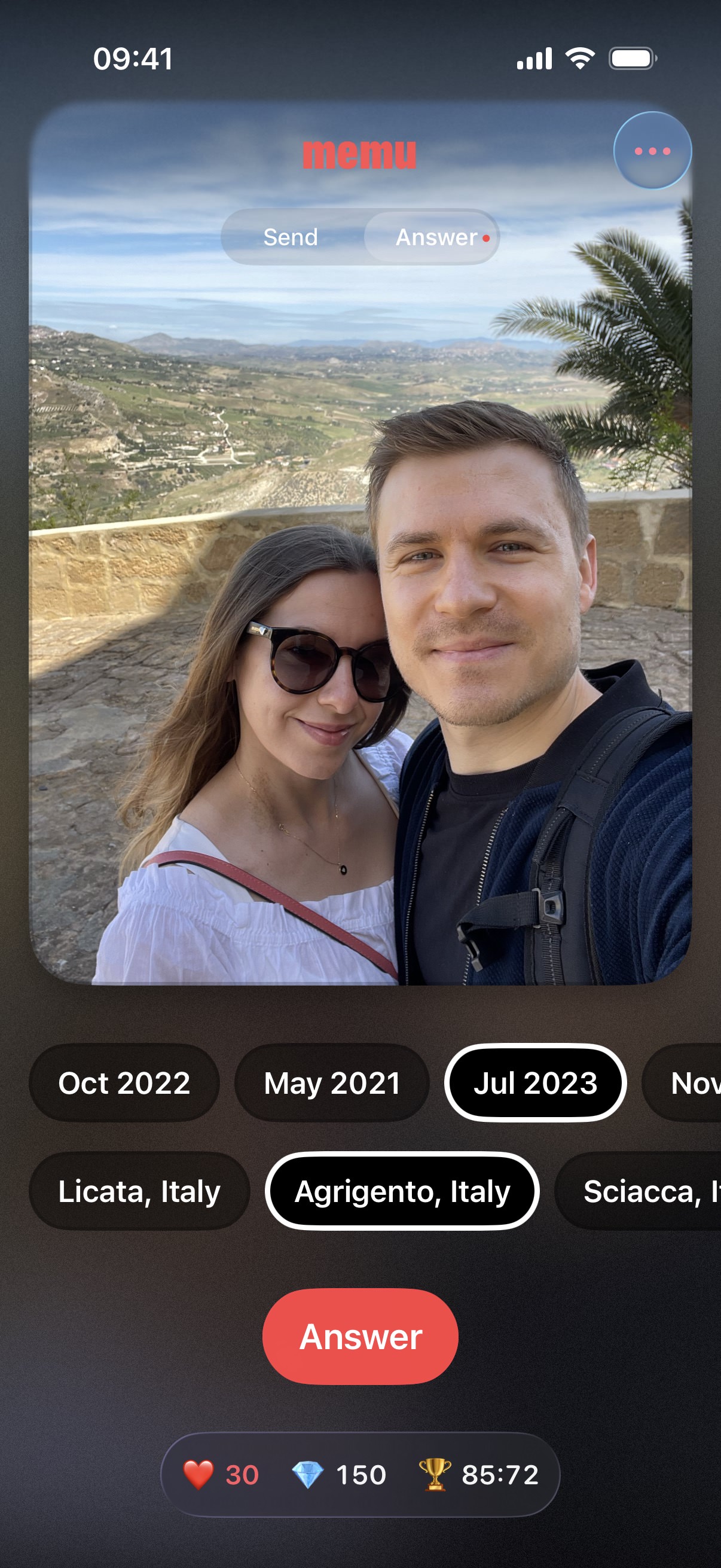 Partner answering challenge