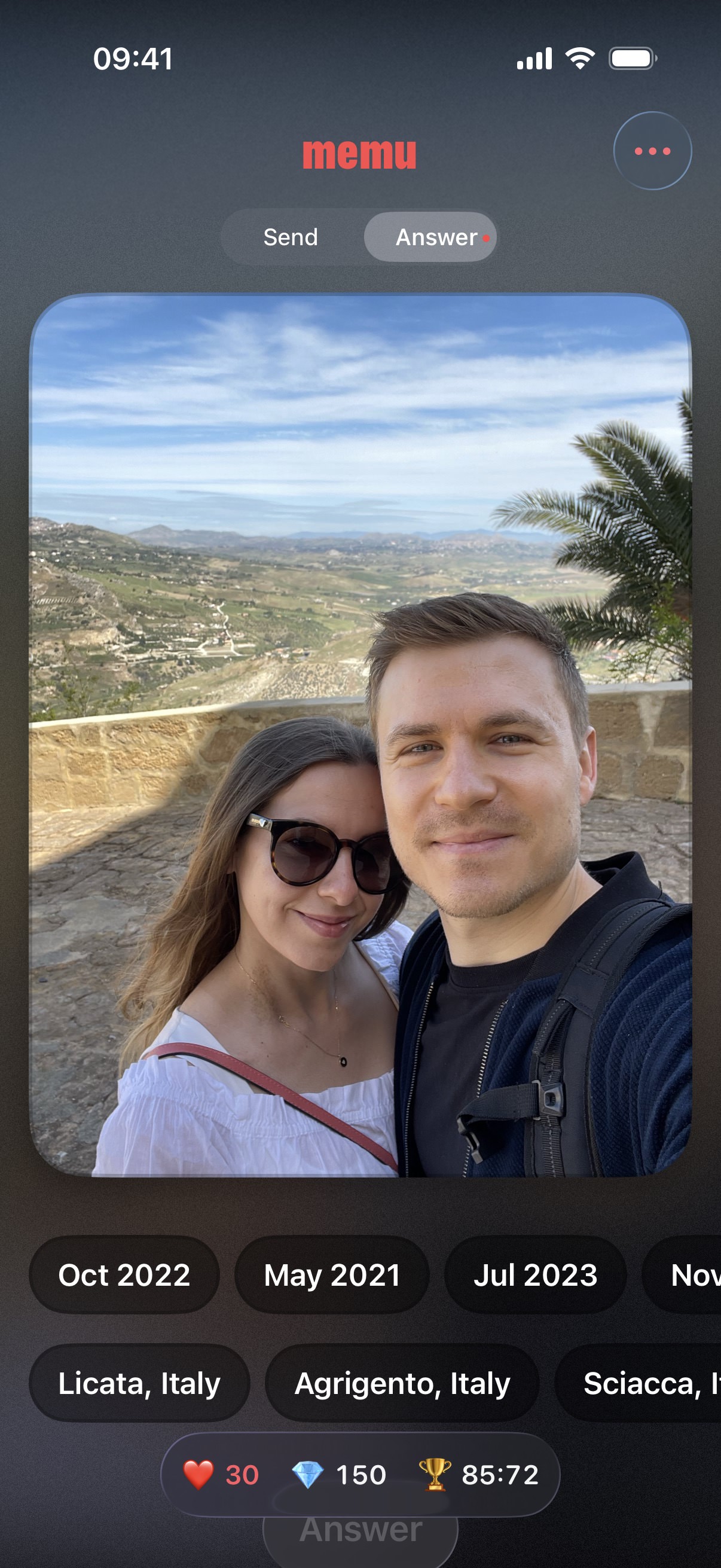 Partner received challenge