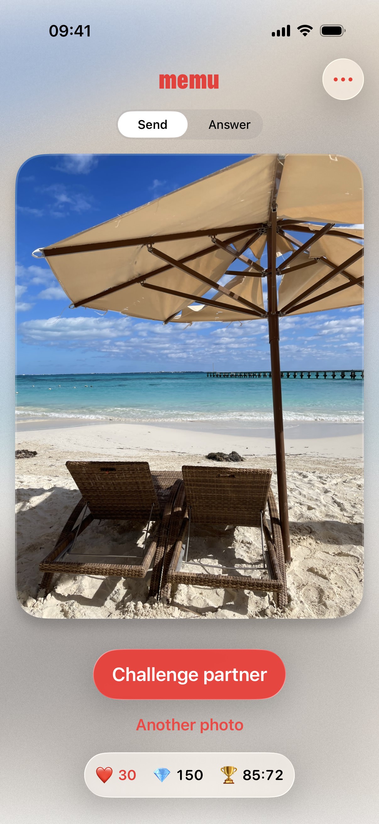 Partner selecting photo